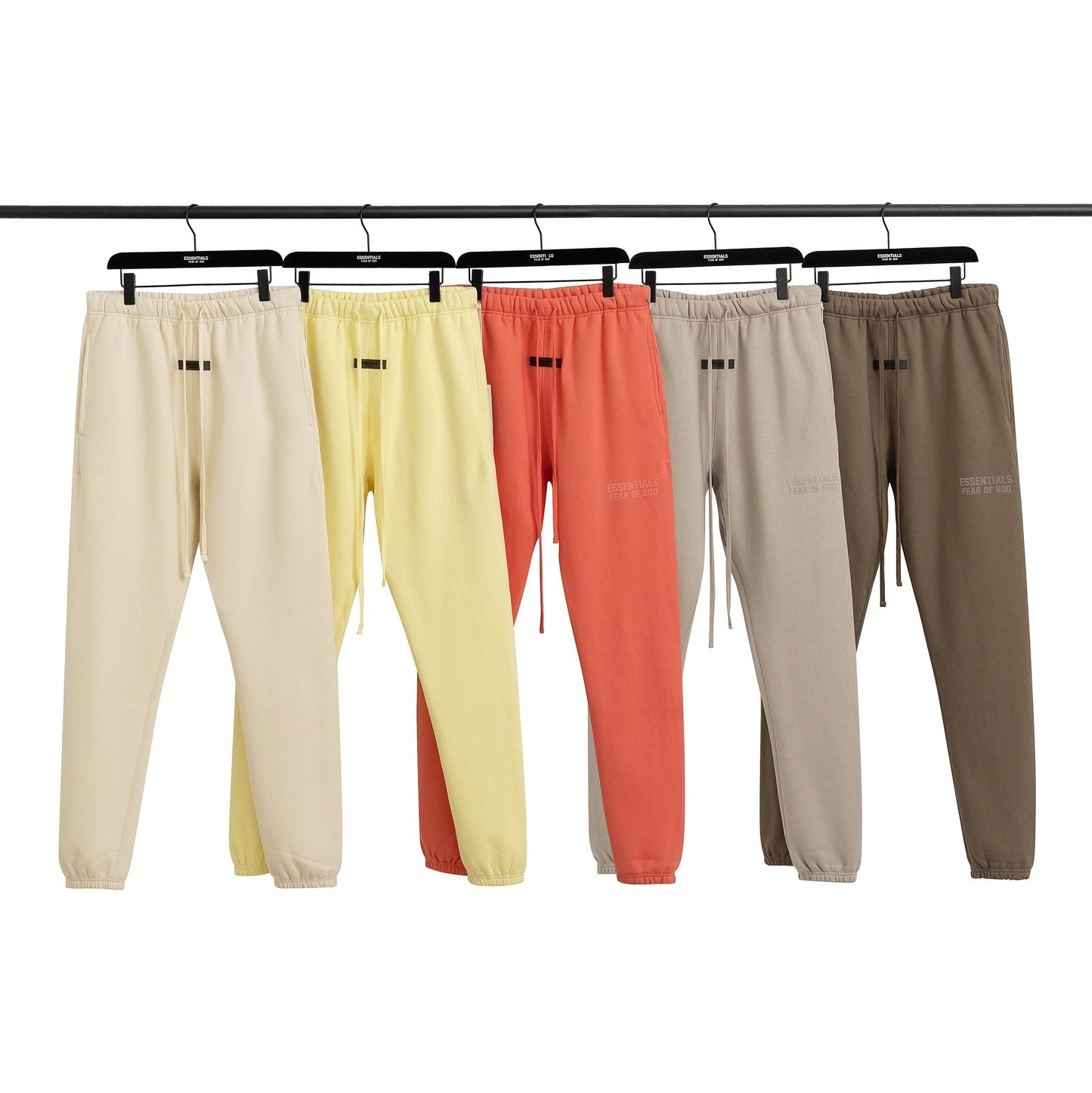 AMBERELLE Double Bar Fleece Joggers in dark taupe