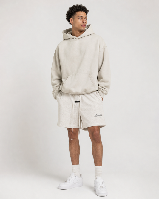 AMBERELLE Signature Classic Sweatshorts in cream