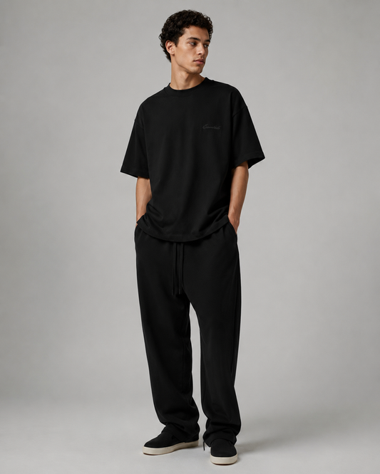 AMBERELLE SS26 Classic Micro Logo T-Shirt in black
