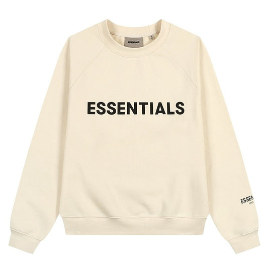 AMBERELLE Core Letter Logo Crewneck Sweatshirt in white