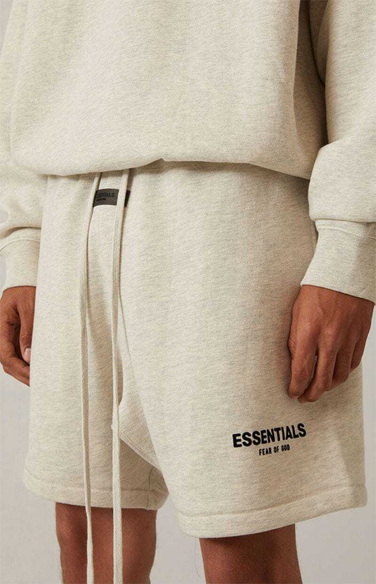 AMBERELLE Heavy Fleece Logo Sweatshorts in cream