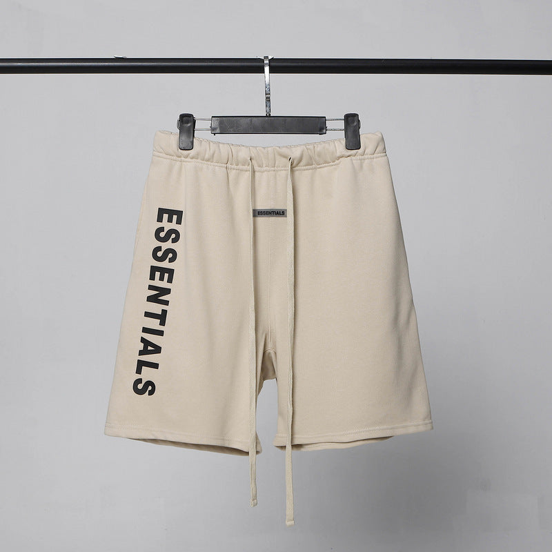 AMBERELLE Vertical Logo Fleece Sweatshorts in gray