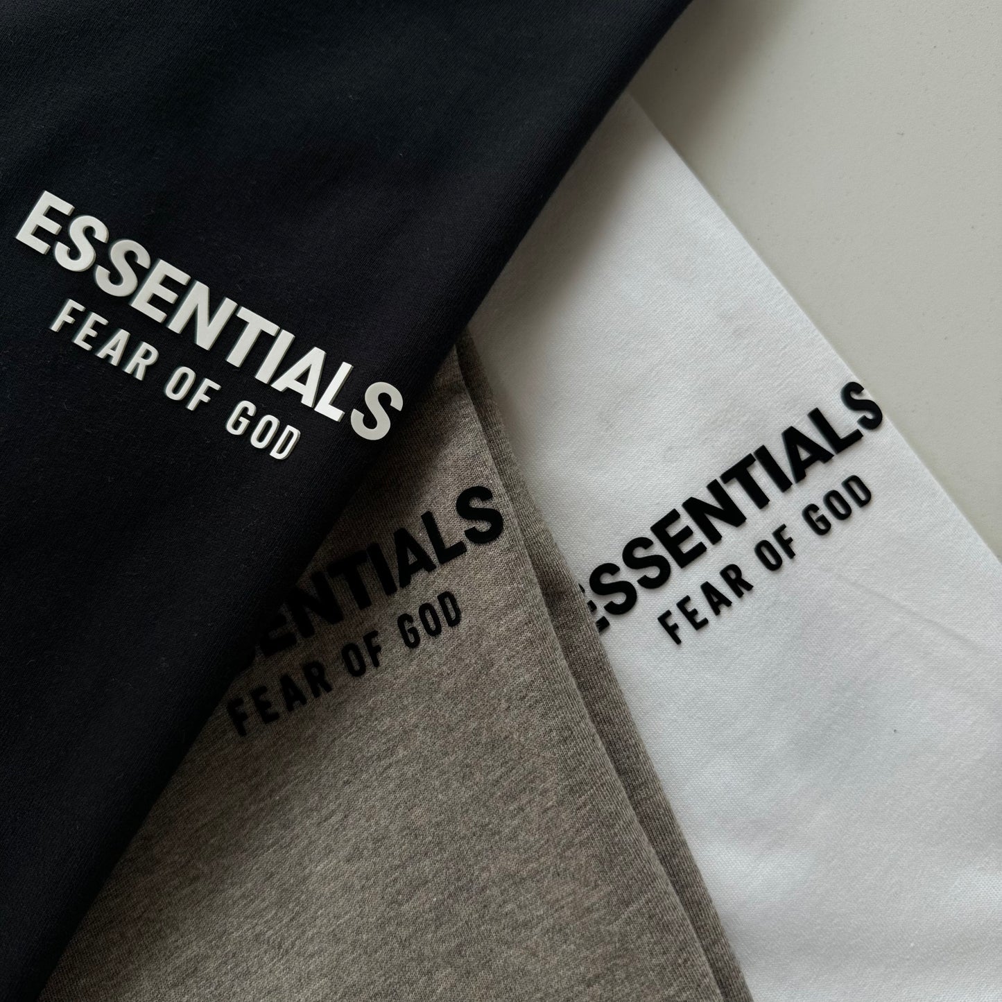 AMBERELLE Classic Back Logo T-Shirt in light heather grey