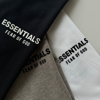 AMBERELLE Classic Back Logo T-Shirt in light heather grey