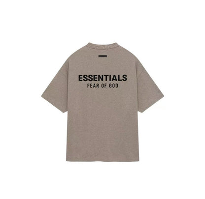 AMBERELLE Holiday Back Logo Short Sleeve Tee in beige