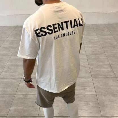 AMBERELLE Reflective Los Angeles Back Print T-Shirt in white