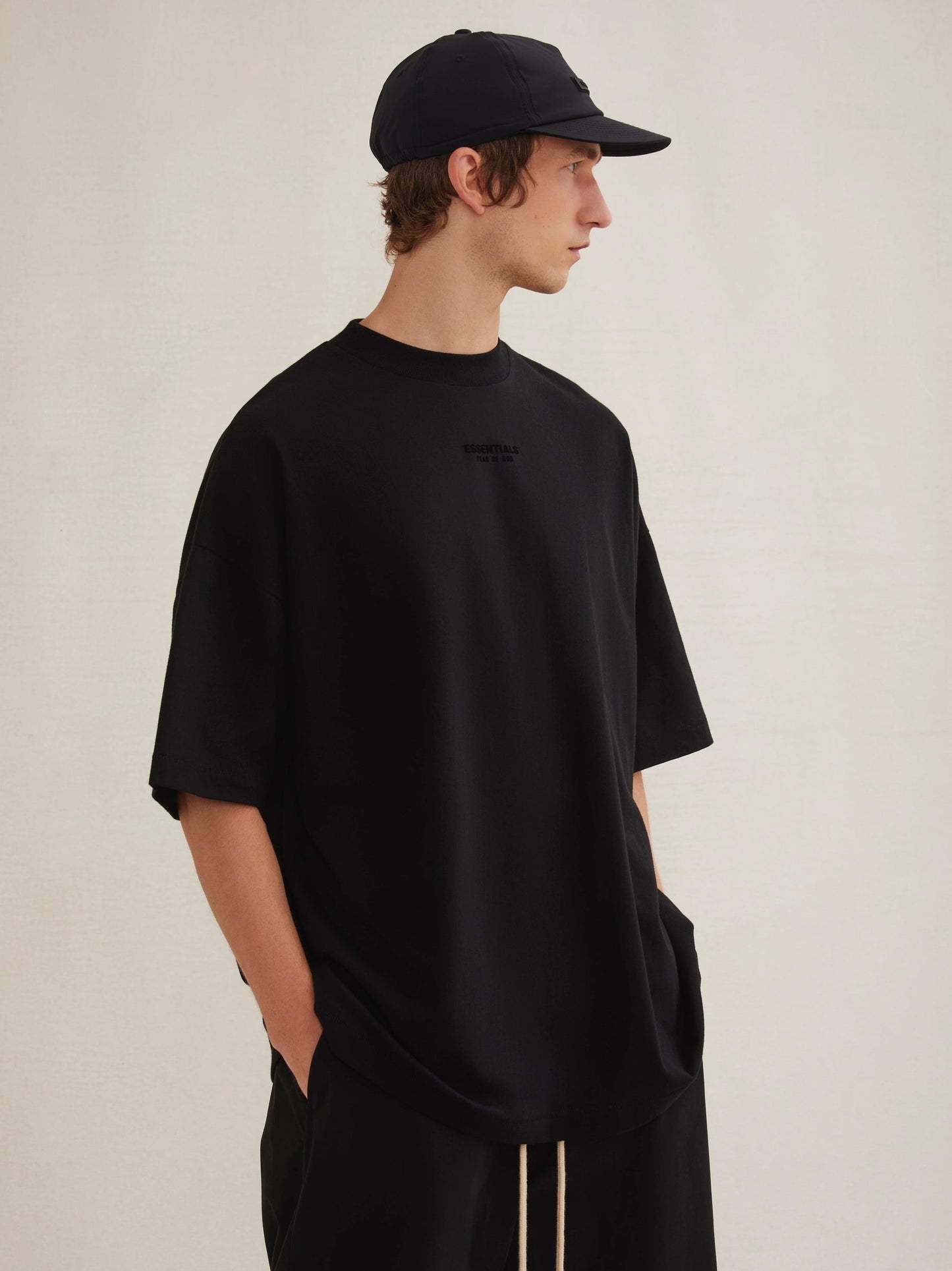 AMBERELLE Cloud Soft Minimal Logo Short Sleeve Tee in light heather grey