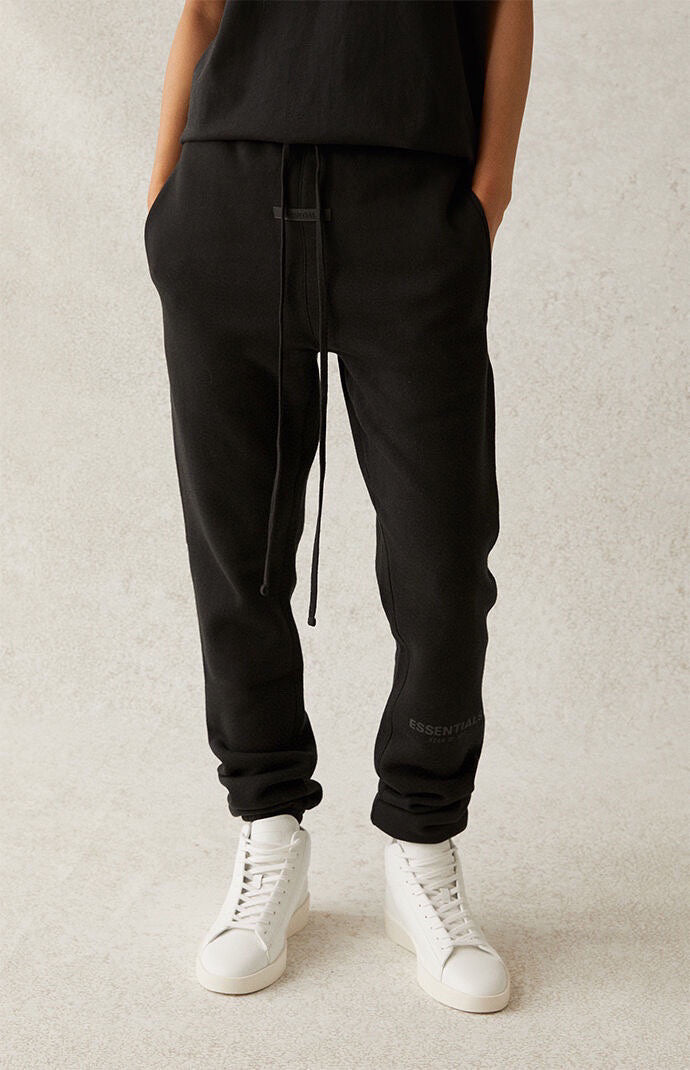AMBERELLE 21FW Logo Fleece Joggers in light heather grey
