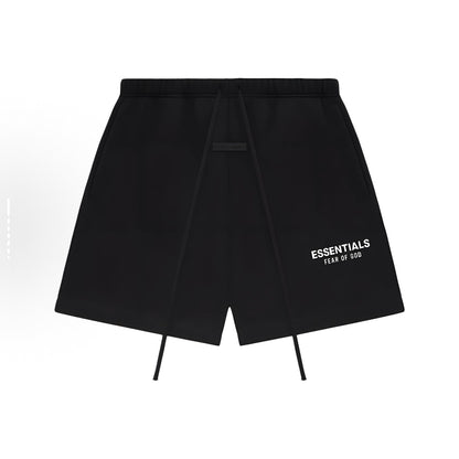 AMBERELLE Classic Logo Fleece Sweatshorts in black