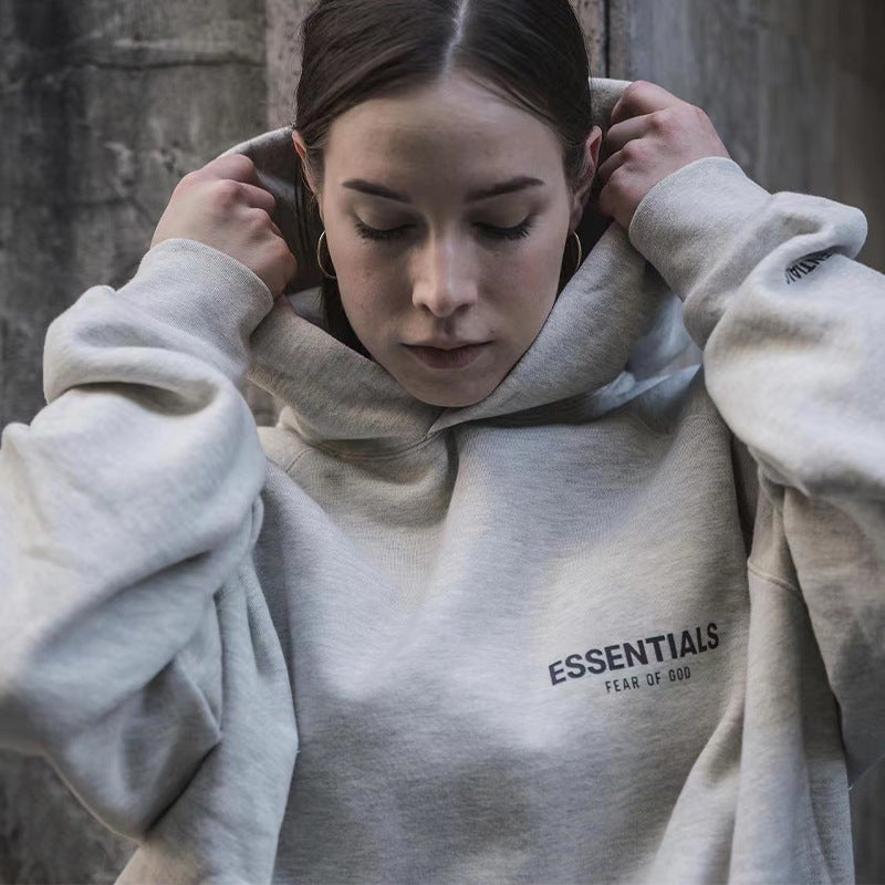 AMBERELLE Small Logo Fleece Pullover Hoodie in black