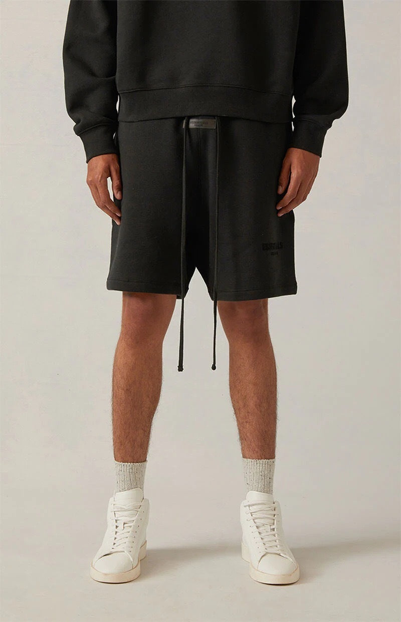AMBERELLE Heavy Fleece Logo Sweatshorts in light heather grey