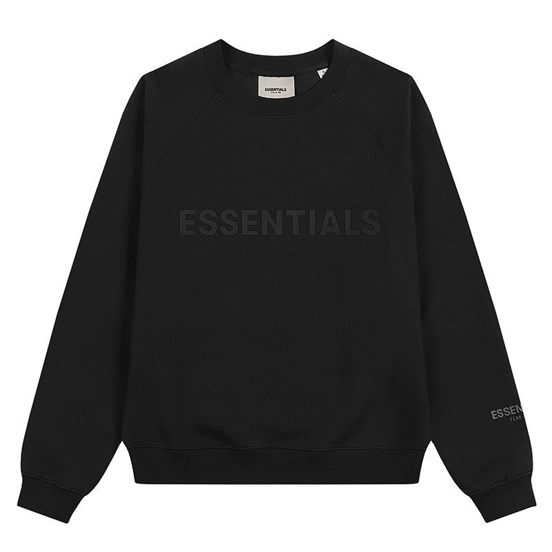 AMBERELLE Core Letter Logo Crewneck Sweatshirt in white