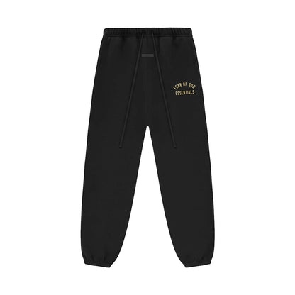 AMBERELLE Bold Letter Graphic Fleece Sweatpants in light heather grey