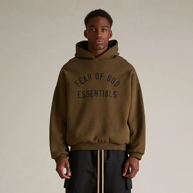 AMBERELLE Collegiate Graphic Fleece Hoodie in dark green