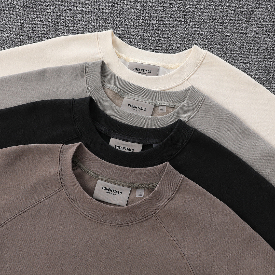 AMBERELLE Back Logo Raglan Crewneck Sweatshirt in black