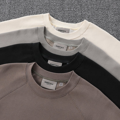 AMBERELLE Back Logo Raglan Crewneck Sweatshirt in black