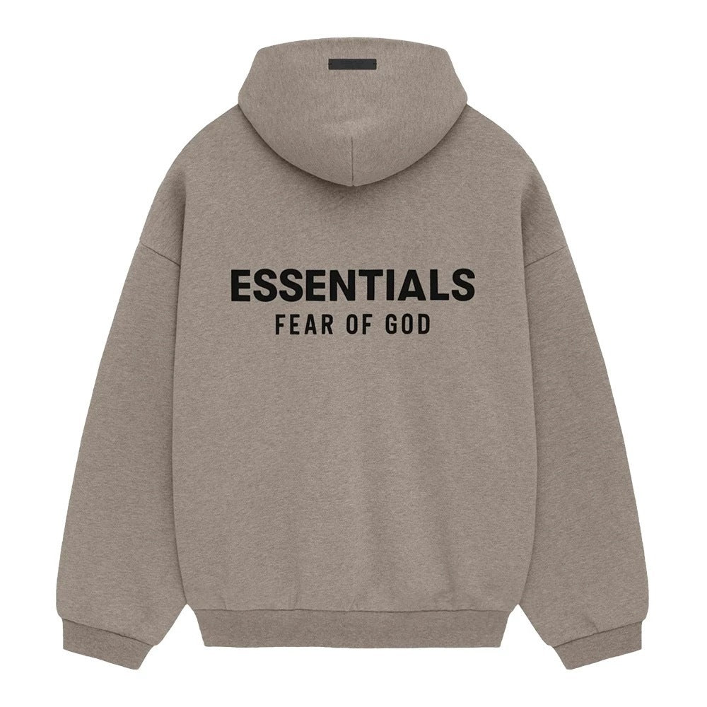 AMBERELLE Holiday Back Logo Fleece Hoodie in black