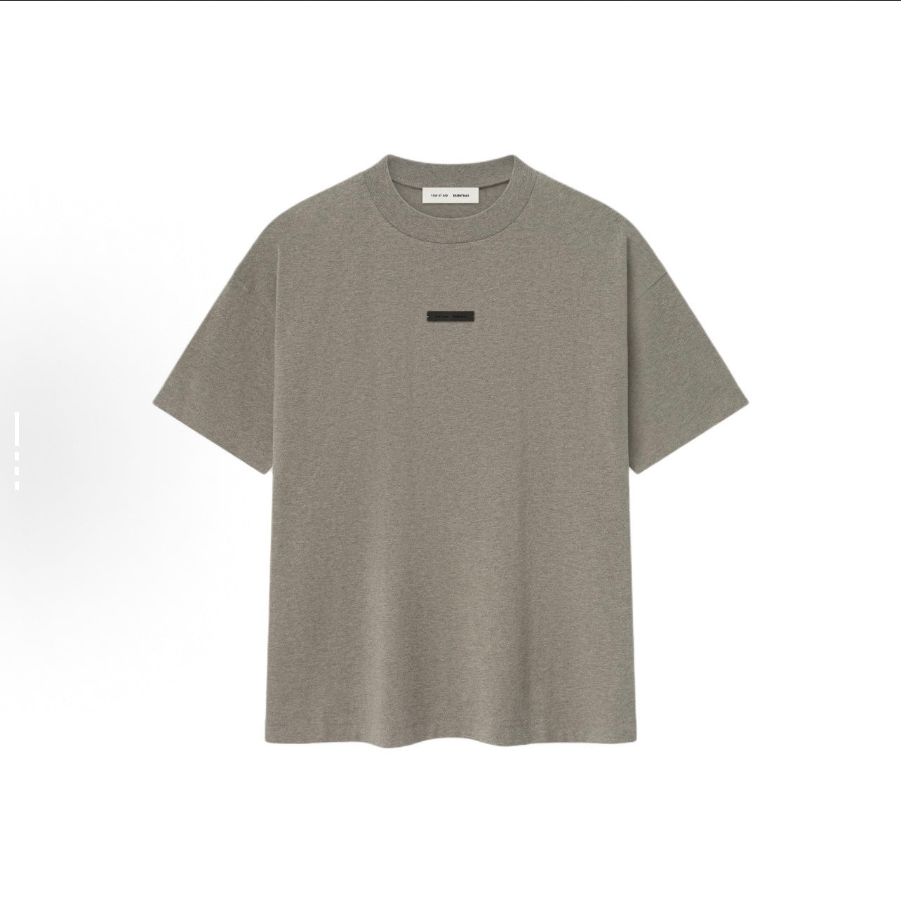 AMBERELLE Oversized Minimal Logo T-Shirt in beige