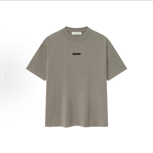 AMBERELLE Oversized Minimal Logo T-Shirt in beige