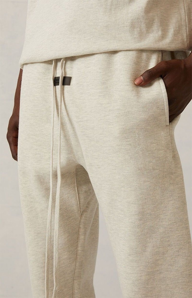 AMBERELLE Flocked Logo Tapered Joggers in black