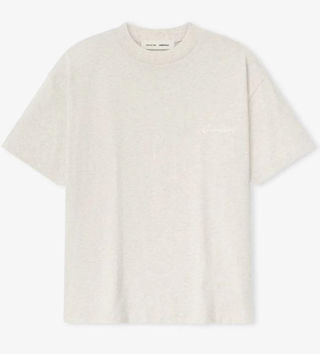 AMBERELLE Minimal Script Logo Boxy T-Shirt in black