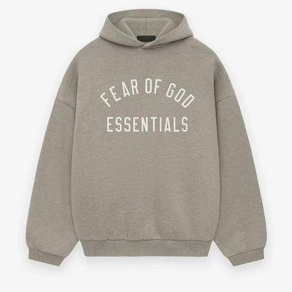 AMBERELLE Back to School Arc Letter Fleece Hoodie in cream