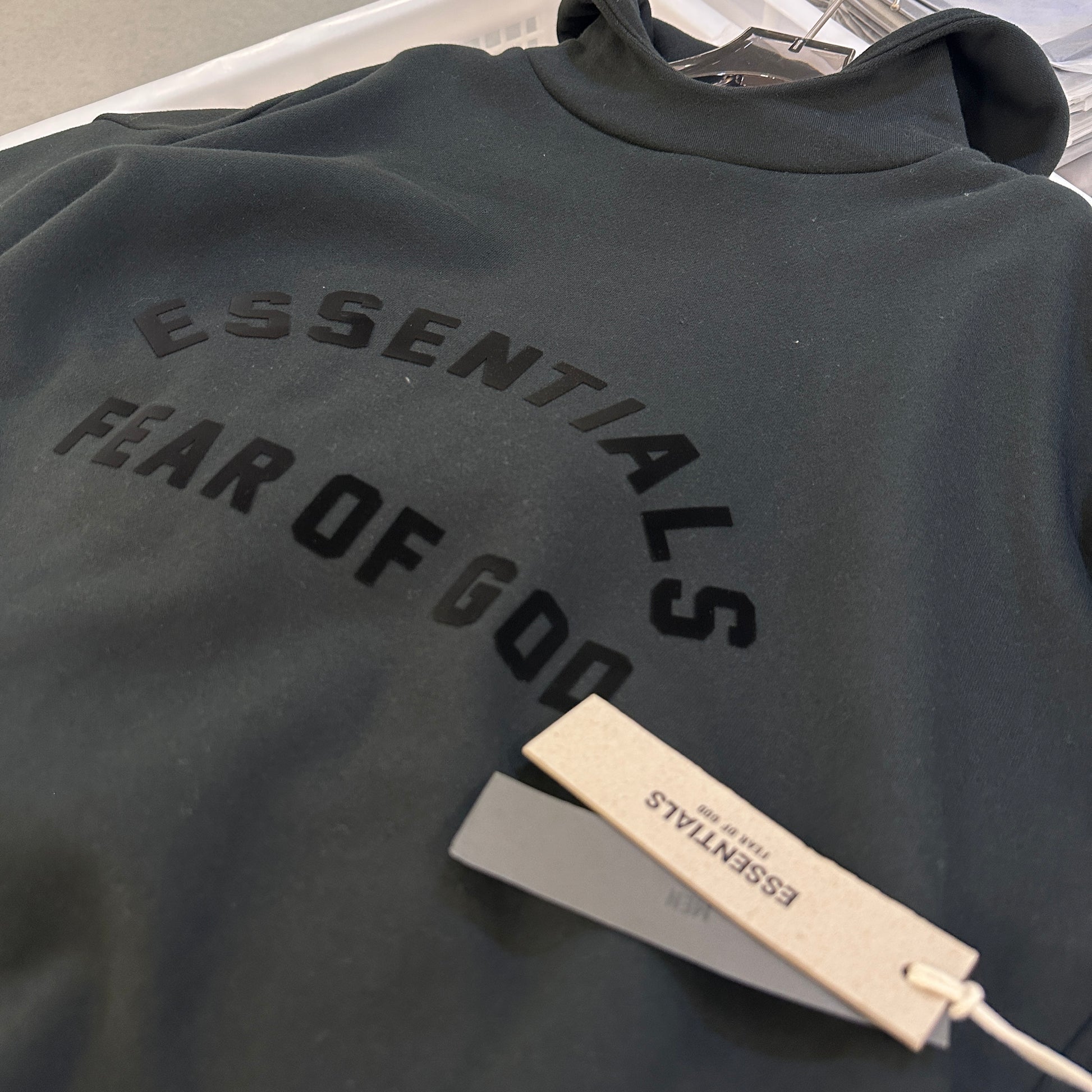 AMBERELLE Season 10 Arch Logo Fleece Hoodie in cream