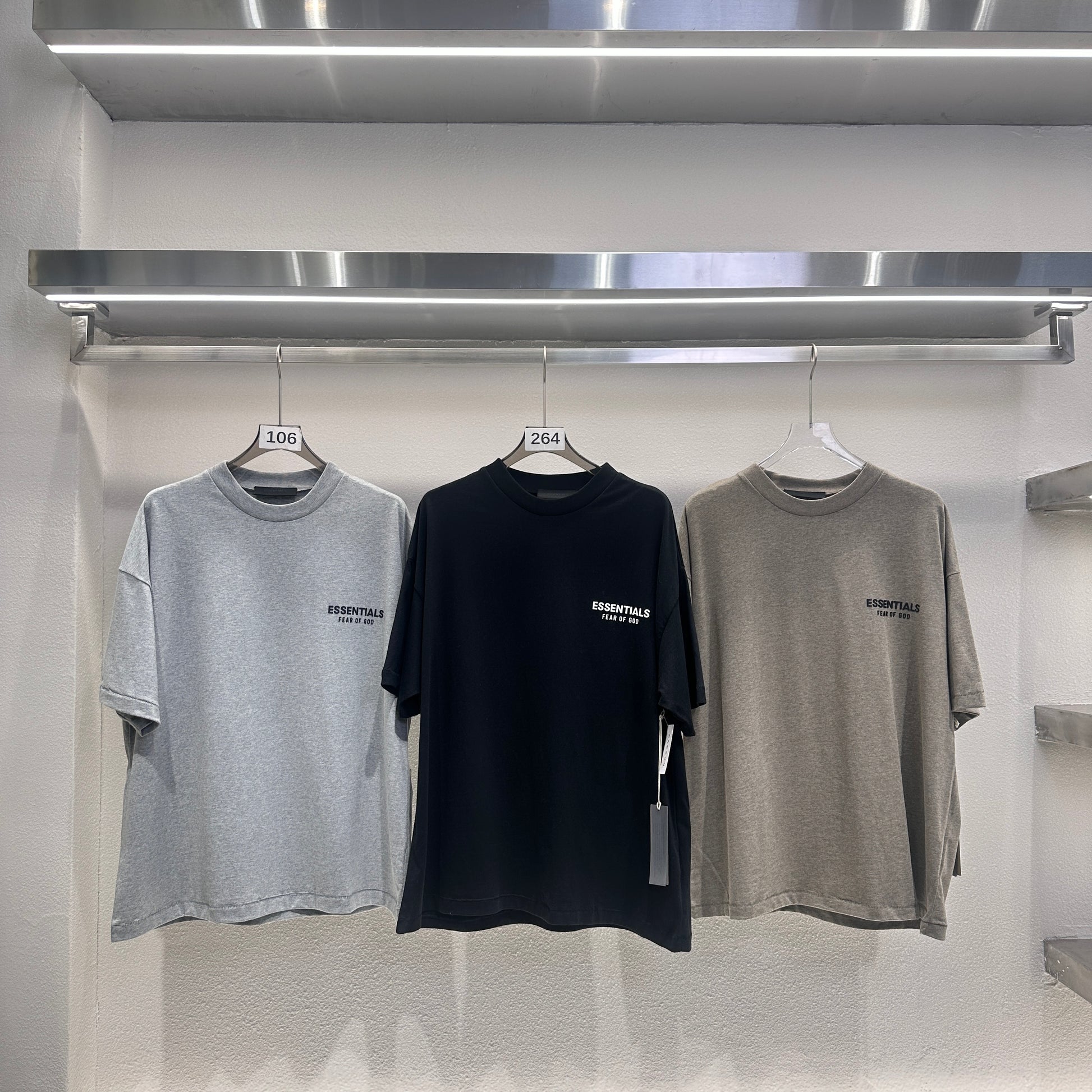 AMBERELLE Holiday Back Logo Short Sleeve Tee in beige