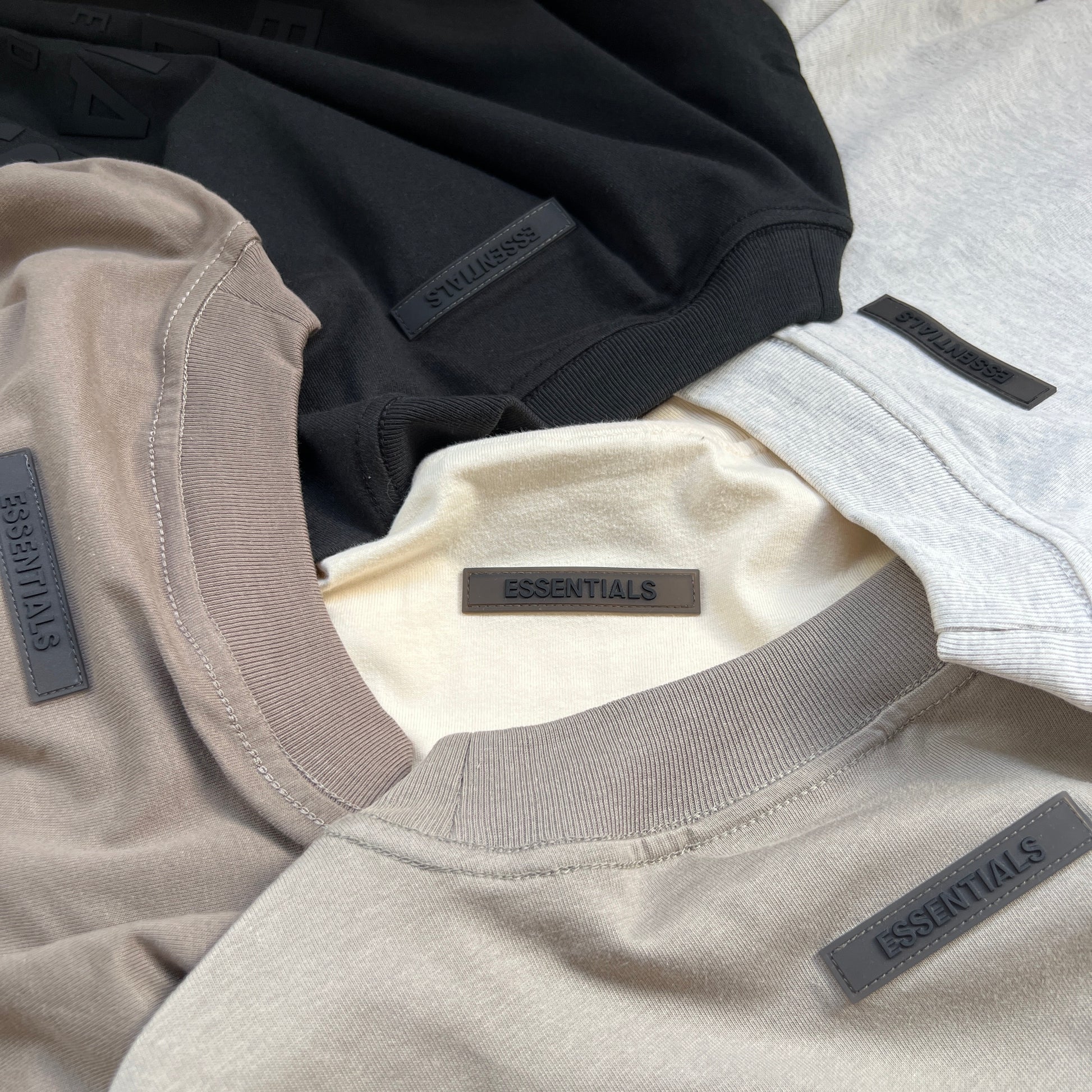 AMBERELLE Back Logo Long Sleeve Tee in light heather grey