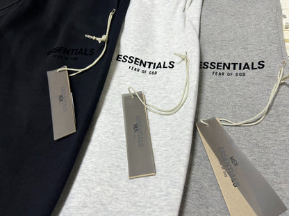 AMBERELLE Core Flocked Logo Straight Sweatpants in gray