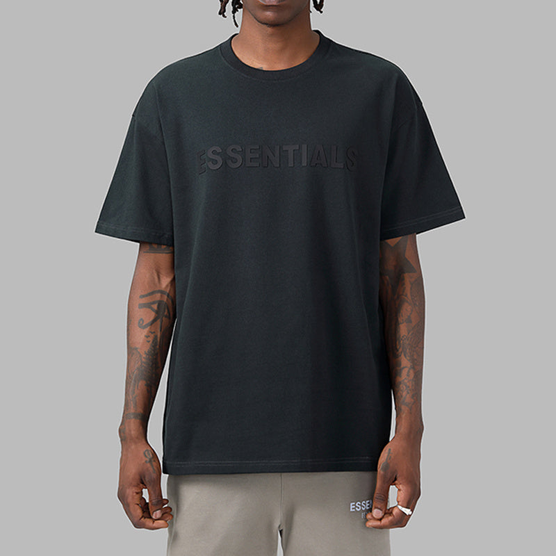 AMBERELLE Core Silicone Label Oversized T-Shirt in black