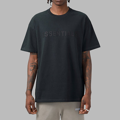AMBERELLE Core Silicone Label Oversized T-Shirt in black