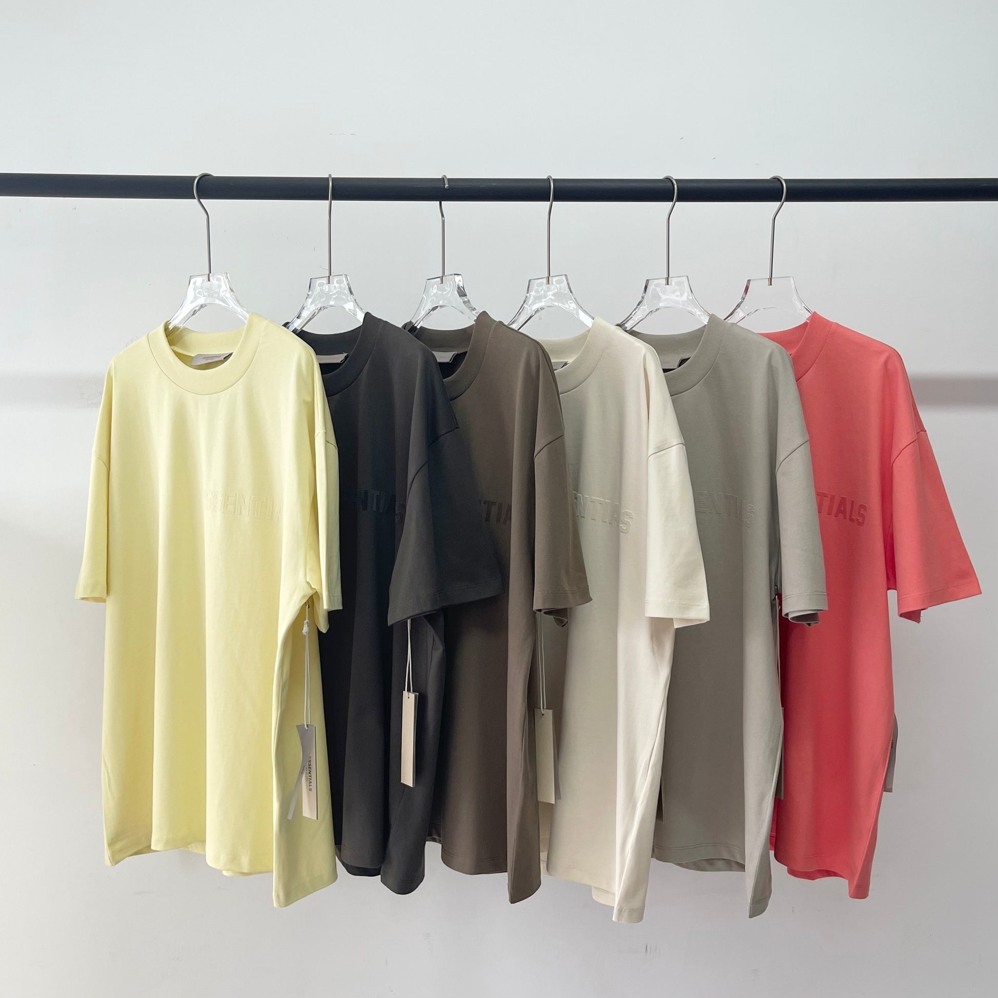 AMBERELLE Tonal Flocked Logo Short Sleeve Tee in yellow