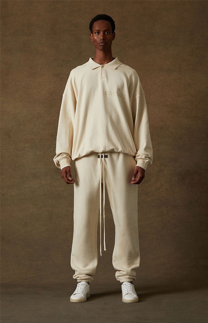 AMBERELLE Double Bar Fleece Joggers in orange