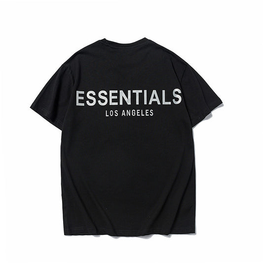 AMBERELLE Reflective Los Angeles Back Print T-Shirt in black