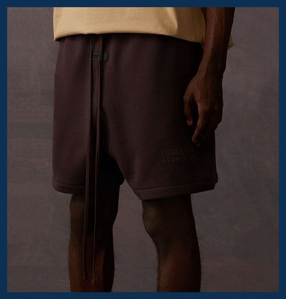 AMBERELLE Core Logo Fleece Sweatshorts in orange