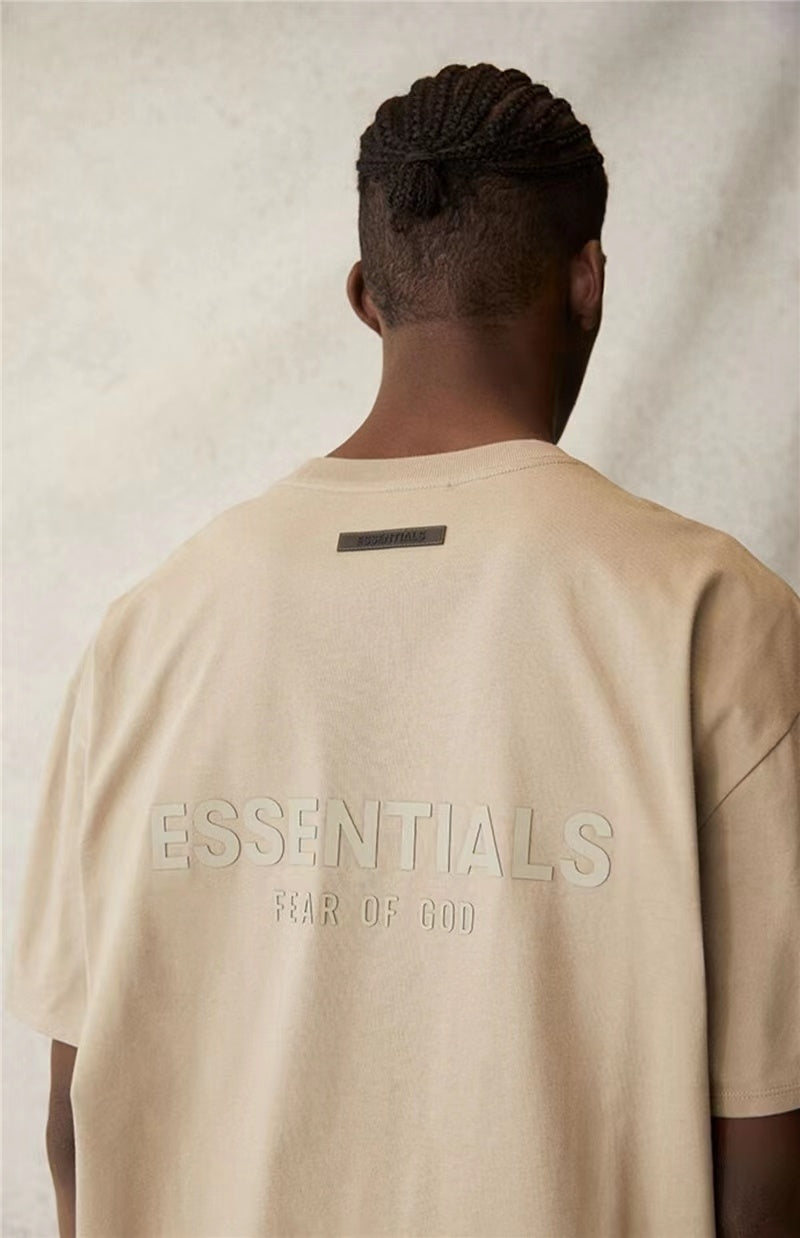 AMBERELLE Back Logo Oversized T-Shirt in taupe