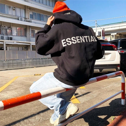 AMBERELLE Back Logo Oversized Fleece Hoodie in white