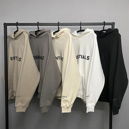 AMBERELLE Side Logo Oversized Fleece Hoodie in taupe