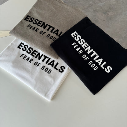 AMBERELLE Classic Back Logo T-Shirt in light heather grey