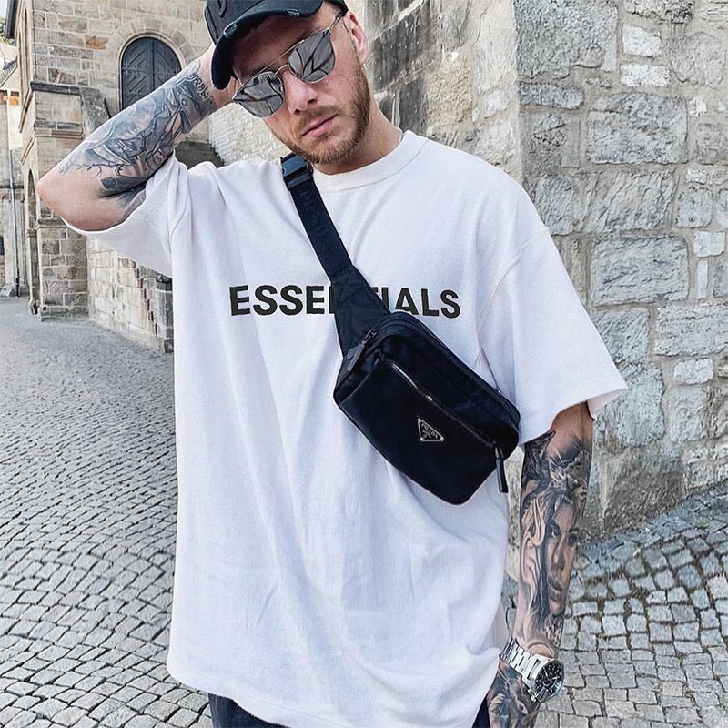 AMBERELLE Core Silicone Label Oversized T-Shirt in white