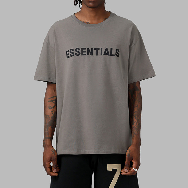 AMBERELLE Core Silicone Label Oversized T-Shirt in gray