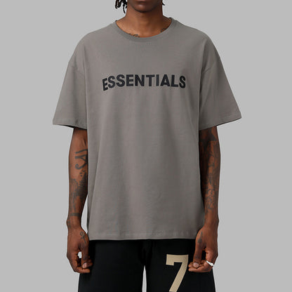 AMBERELLE Core Silicone Label Oversized T-Shirt in gray