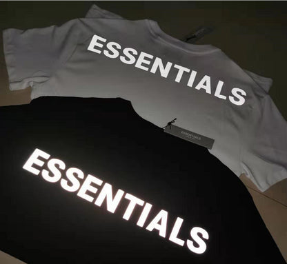 AMBERELLE Reflective Back Logo Oversized T-Shirt in white