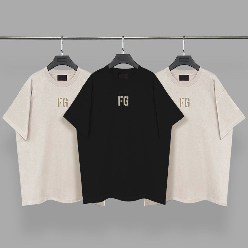 AMBERELLE Varsity Letter Oversized Short Sleeve T-Shirt in blackred