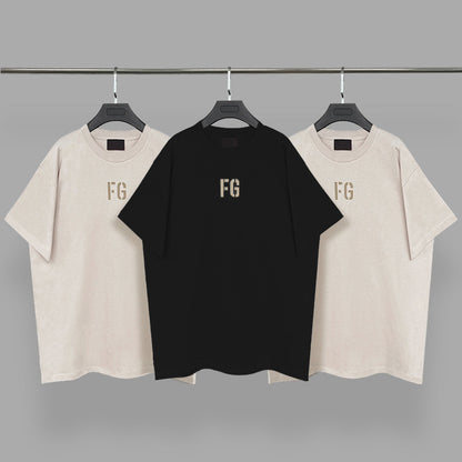 AMBERELLE Varsity Letter Oversized Short Sleeve T-Shirt in blackred