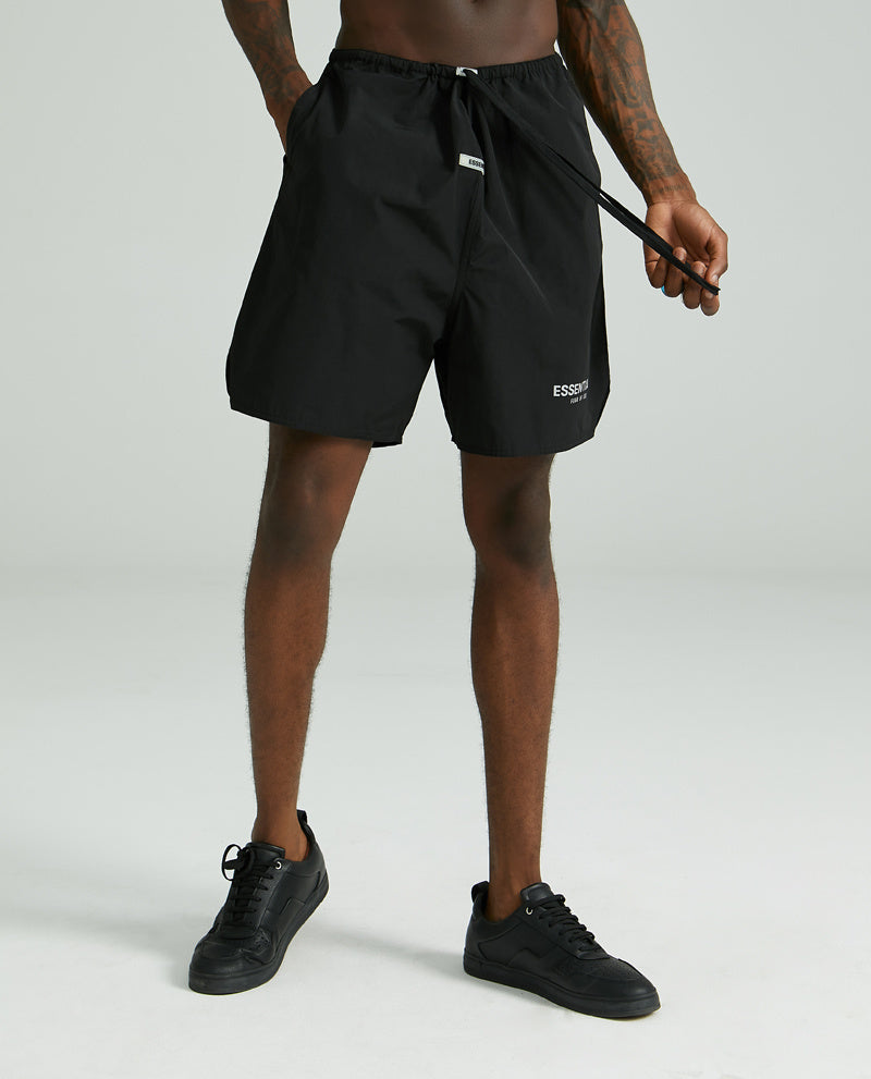 AMBERELLE Lightweight Logo Utility Shorts in black