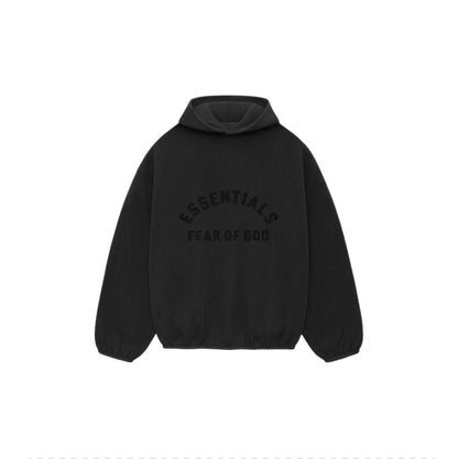 AMBERELLE 24FW Woven Hood Panel Fleece Hoodie in light heather grey