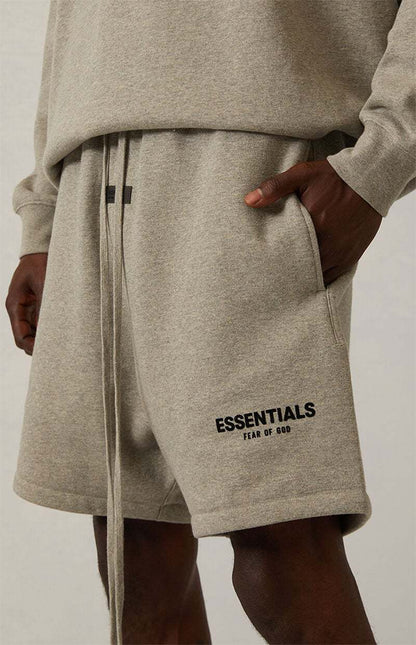 AMBERELLE Heavy Fleece Logo Sweatshorts in cream