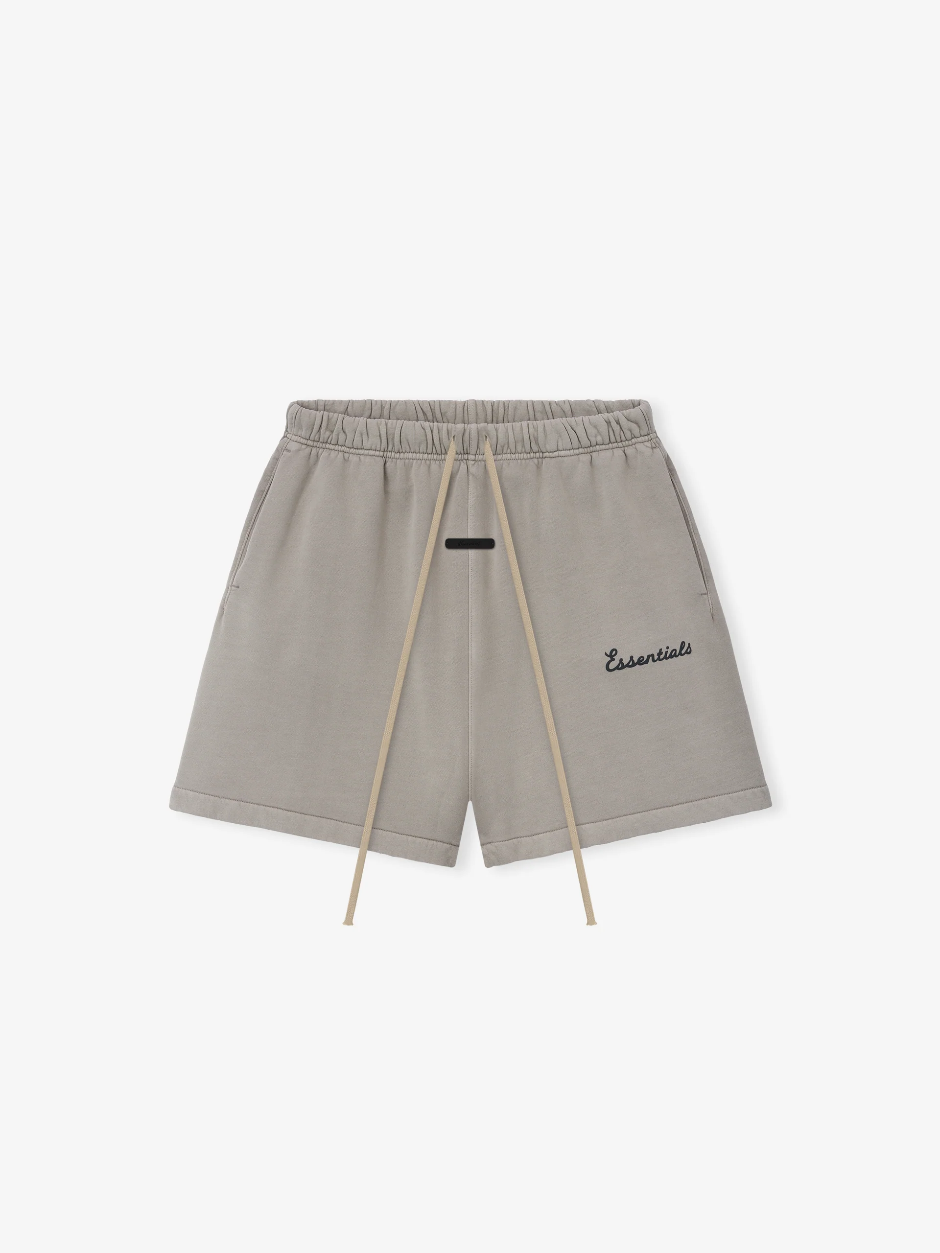 AMBERELLE Faded Logo Fleece Sweatshorts in light heather grey